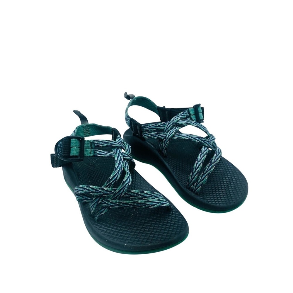 Chaco‎ kids green and blue cross cross sandal size 1